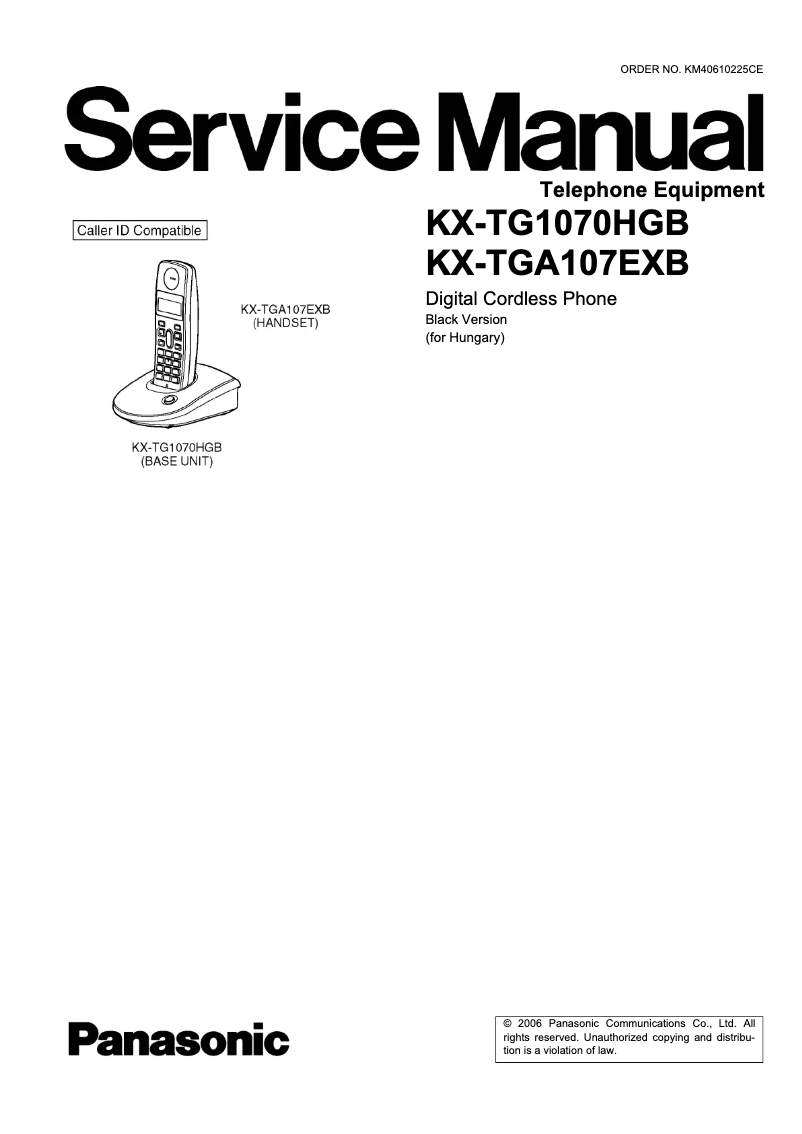 Page 1 of the manual User Manual Panasonic KX-TG1070