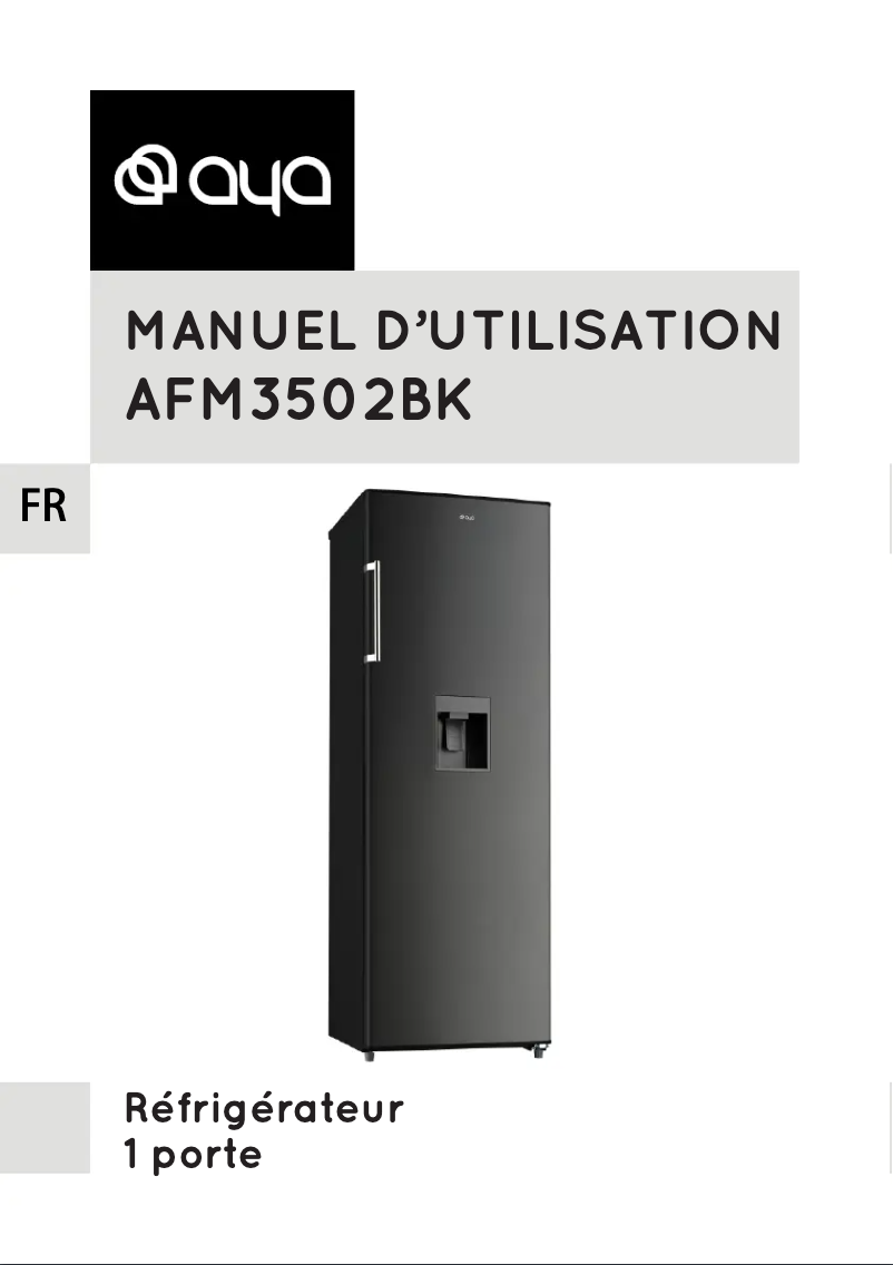 First page image of the manual for AFM3502BK