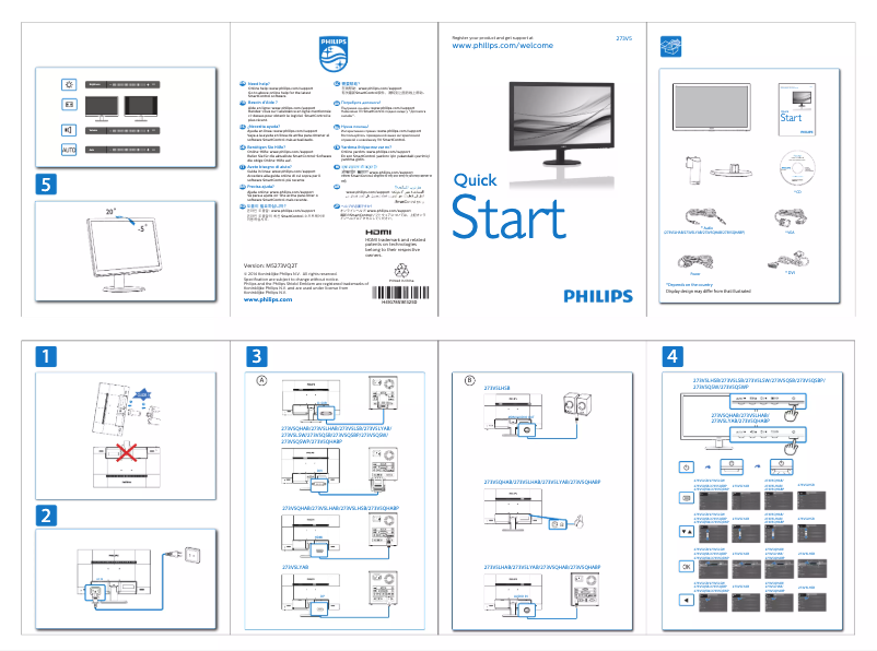 First page image of the manual for 273V5QHAB