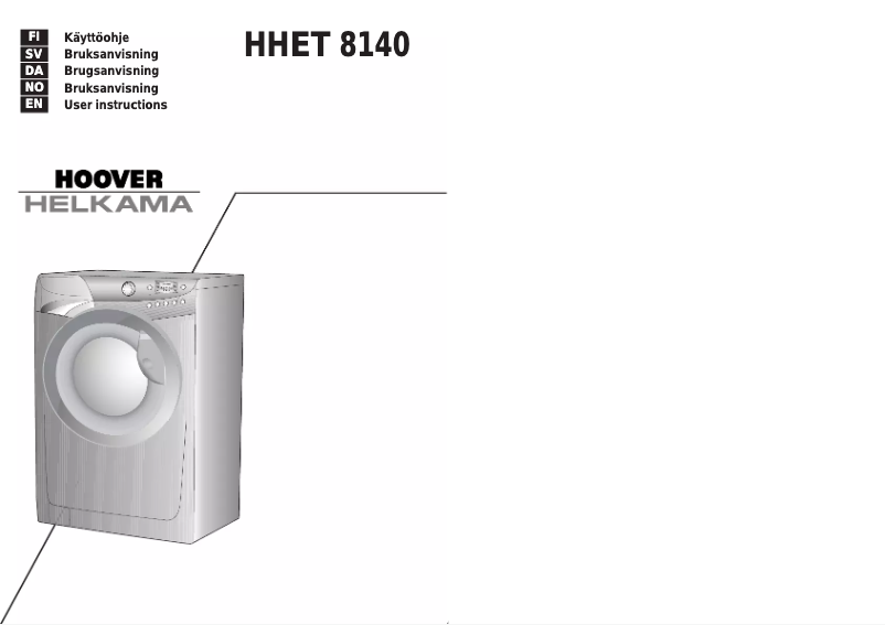 First page image of the manual for HHET 8140