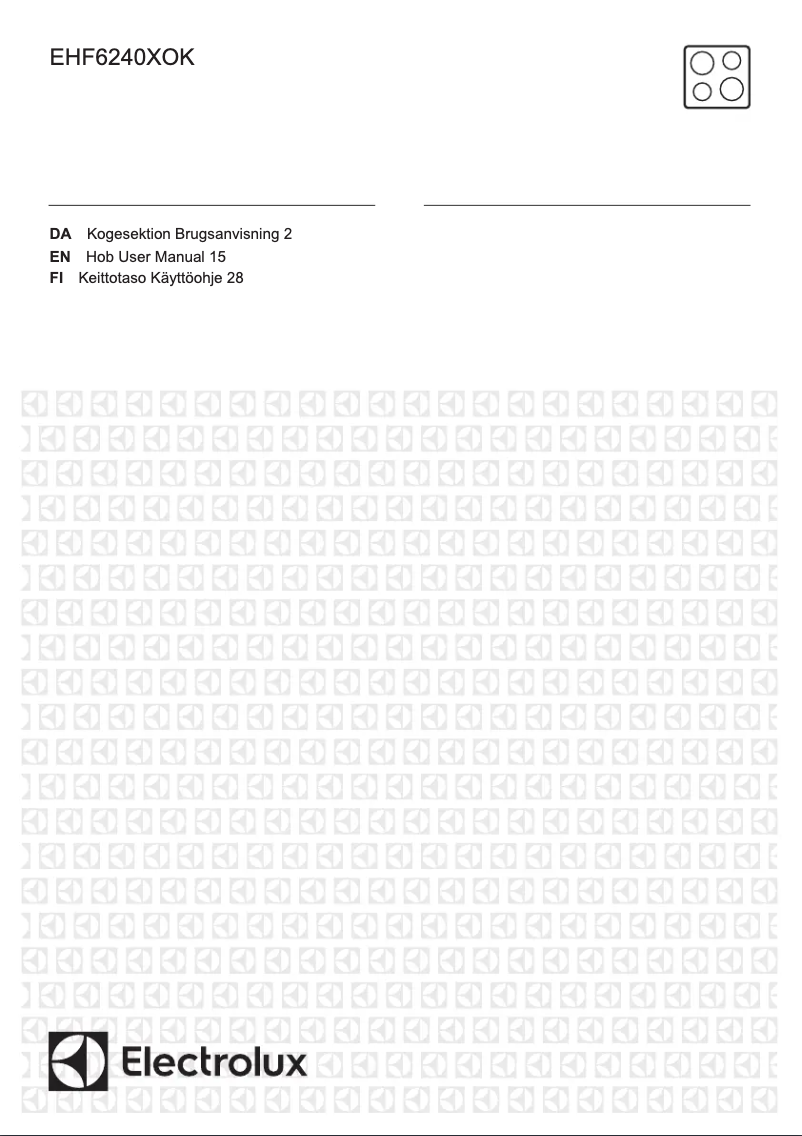 First page image of the manual for EHF6240XOK