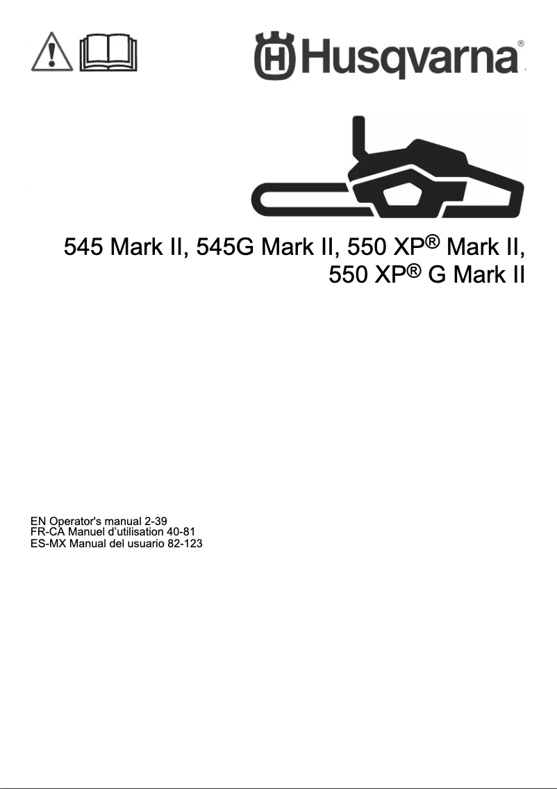 First page image of the manual for 550 XP G