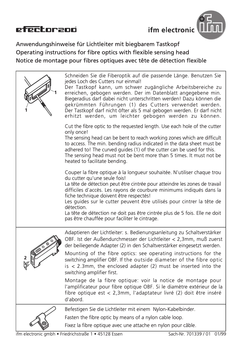 Page 1 of the manual User Manual IFM E20749