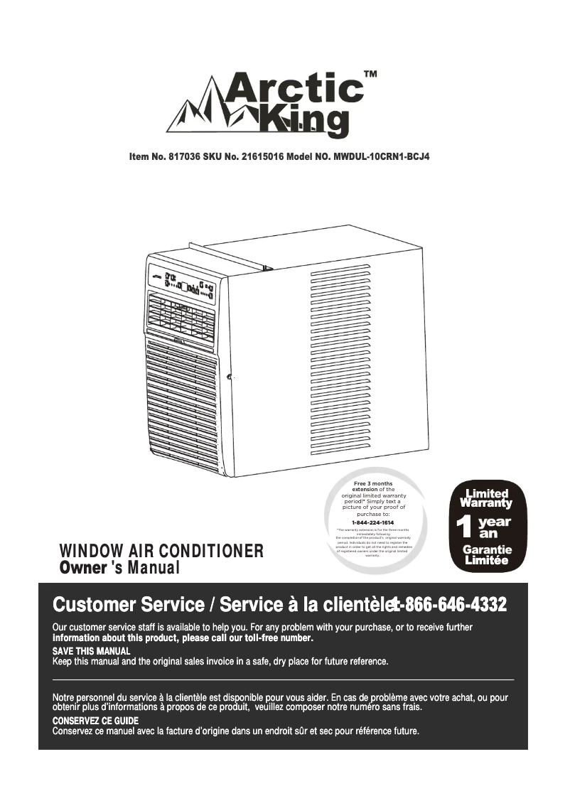 Page 1 of the manual User Manual Midea MWDUL-10CRN1-BCJ4