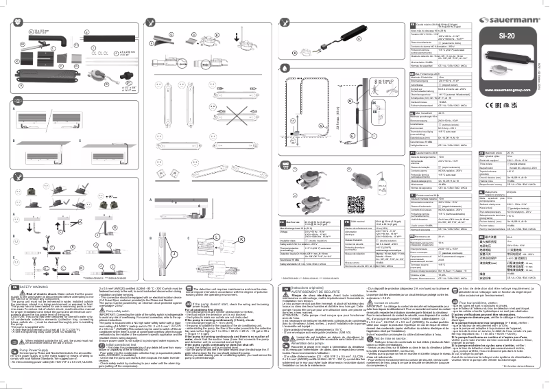 First page image of the manual for SI-20