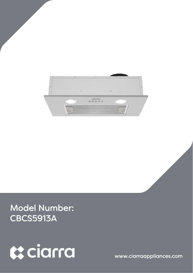 First page image of the manual for CBCS5913A