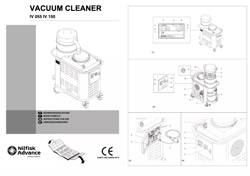 First page image of the manual for IV 055