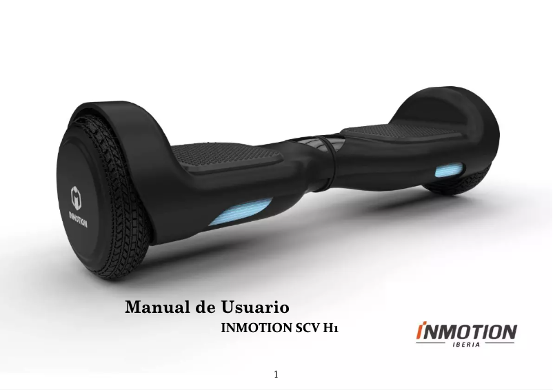 Page 1 of the manual User Manual InMotion SCV H1