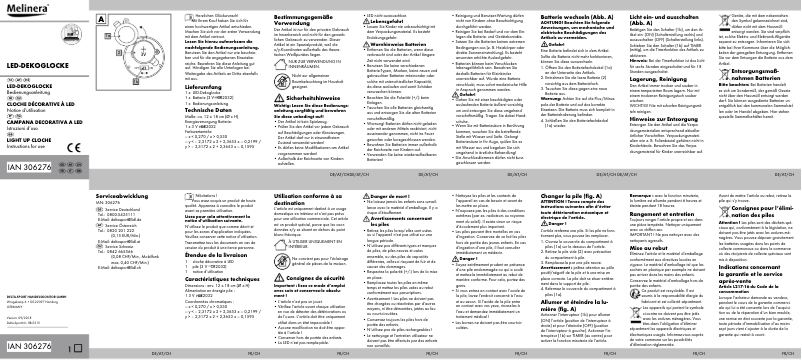 First page image of the manual for IAN 306276