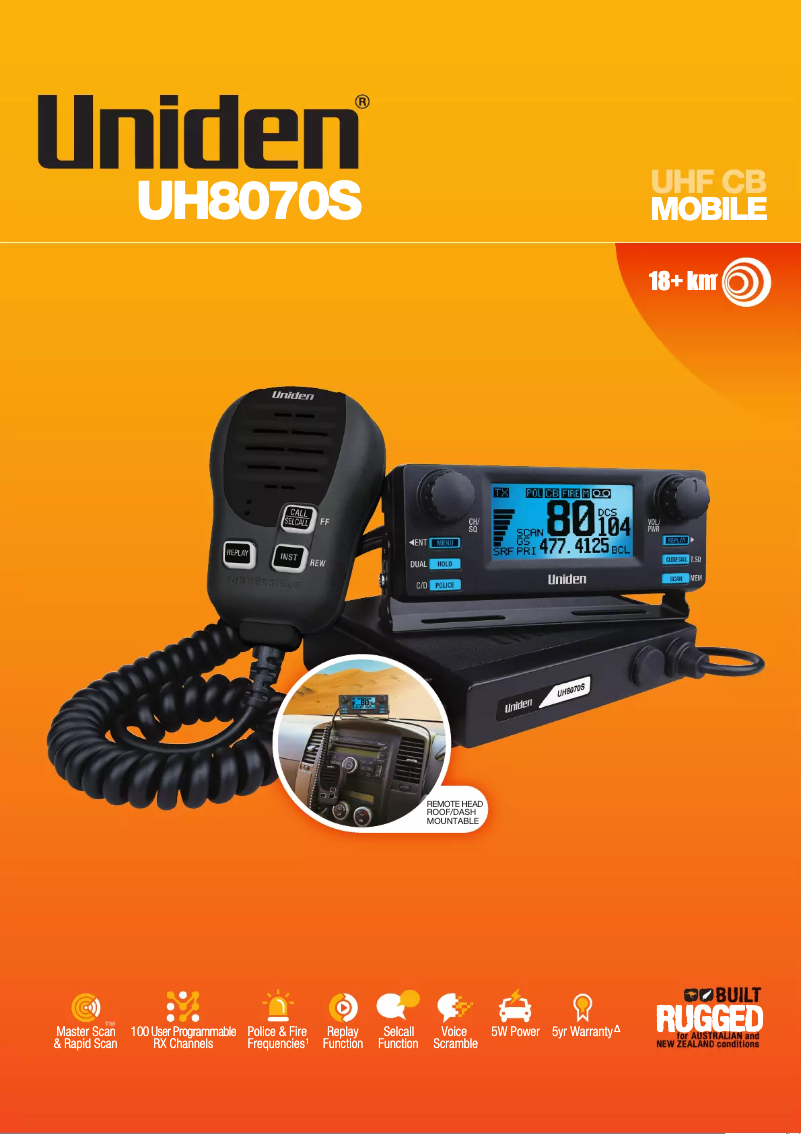 First page image of the manual for UH8070S