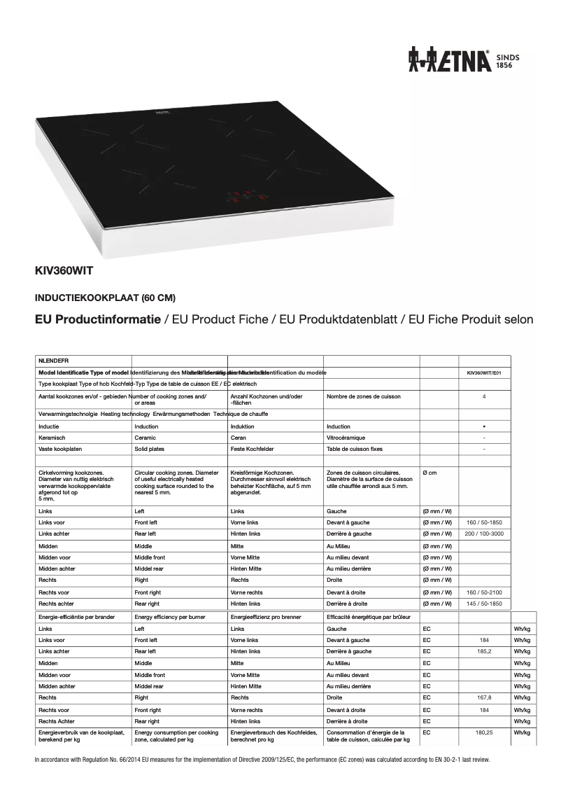 First page image of the manual for KIV360WIT