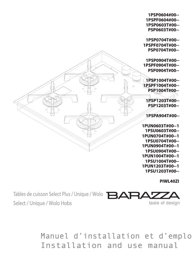 First page image of the manual for 1PSPF75