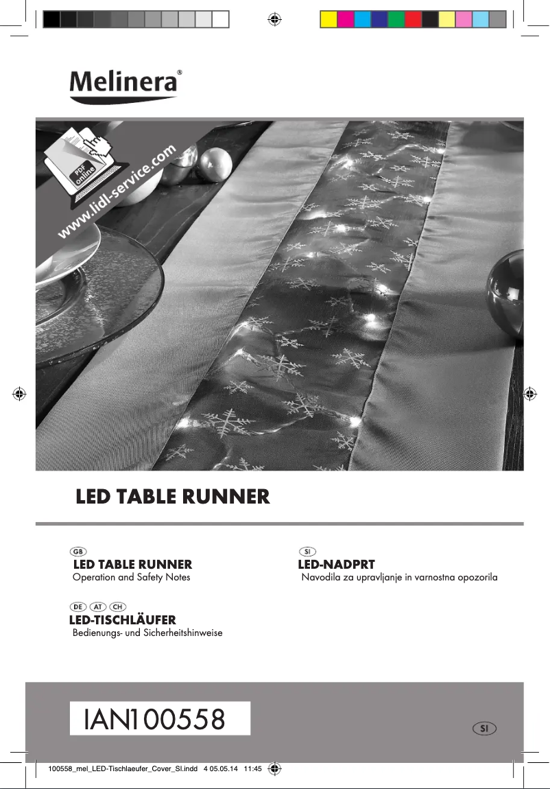 First page image of the manual for IAN 100558