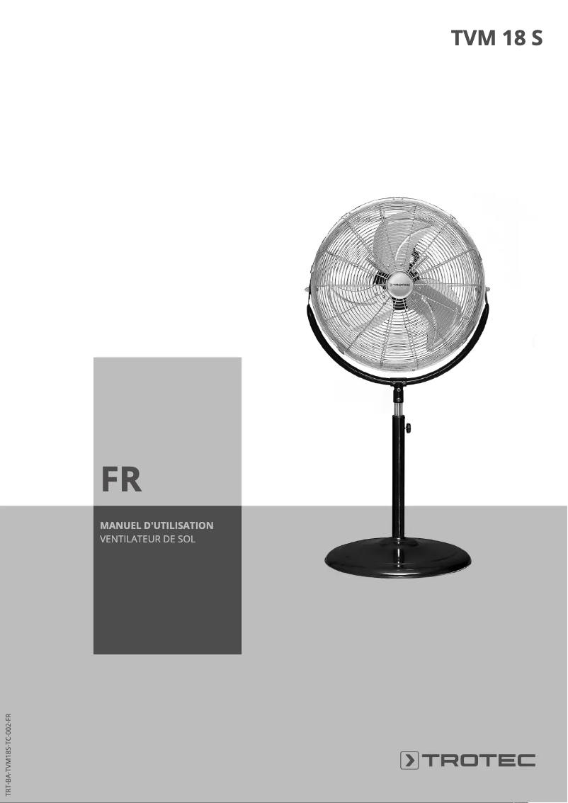 Page 1 of the manual User Manual Trotec TVM 18 S