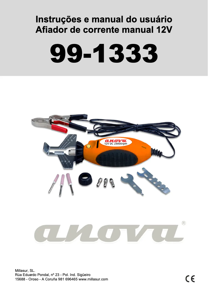 Page 1 of the manual User Manual Anova AF1333