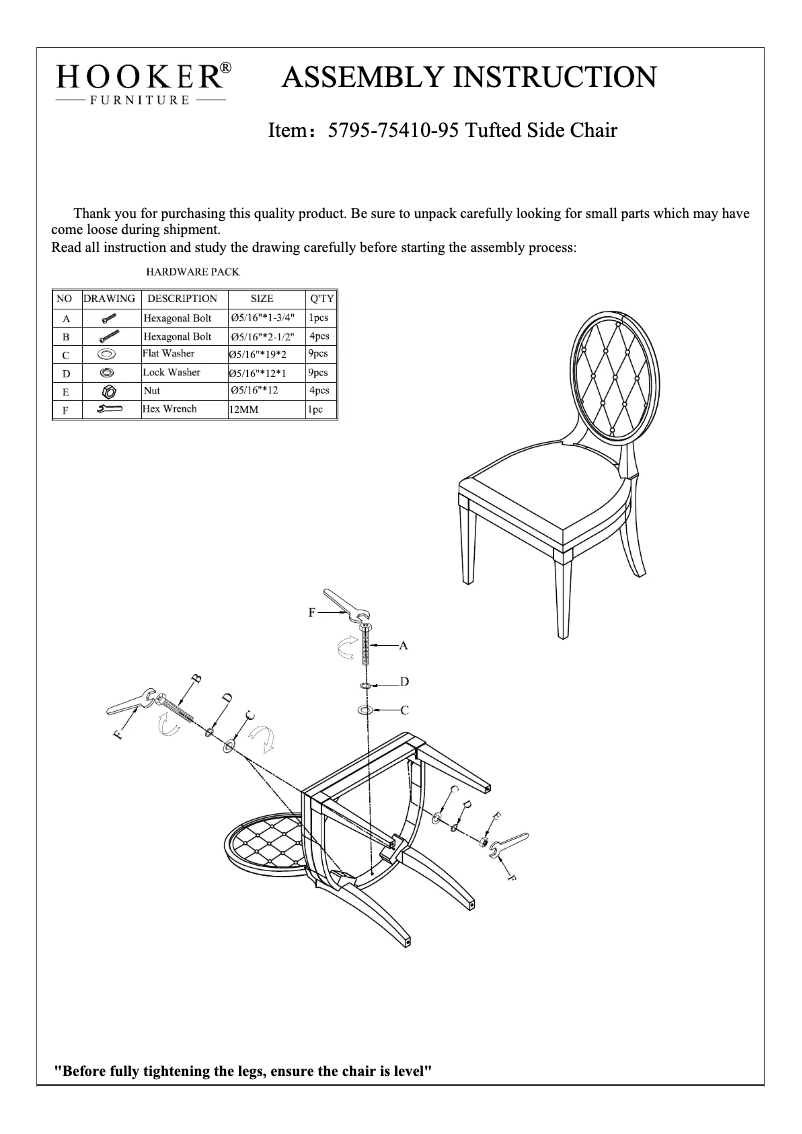 Image de la première page du manuel de l'appareil 5795-75410-95