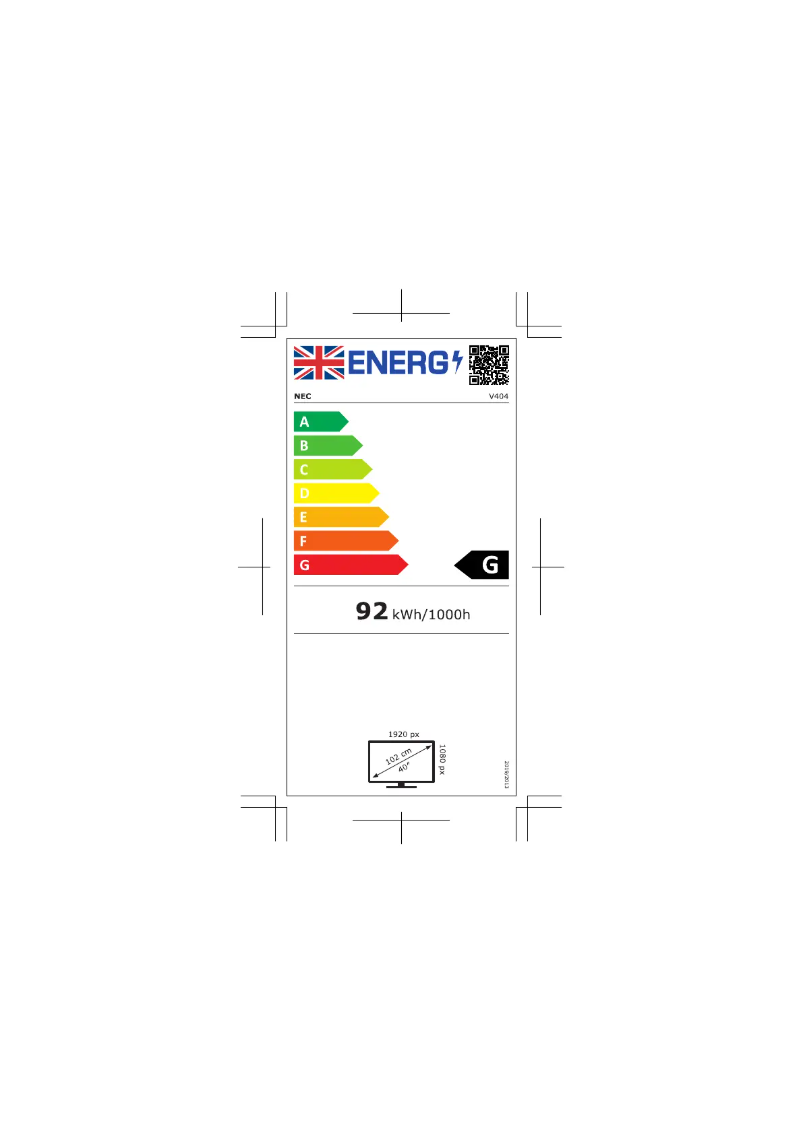 First page image of the manual for MultiSync V404 PG