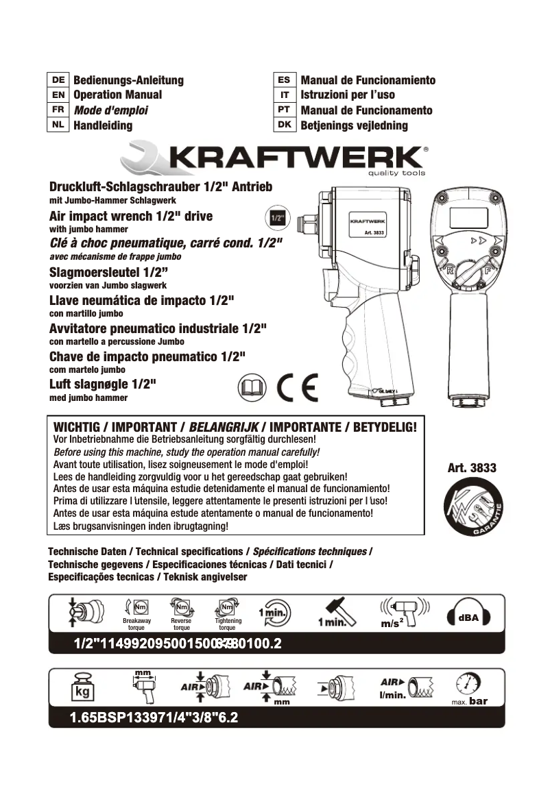 First page image of the manual for 3837