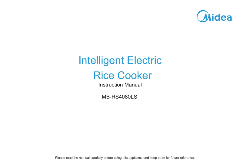 First page image of the manual for MB-RS4080LS