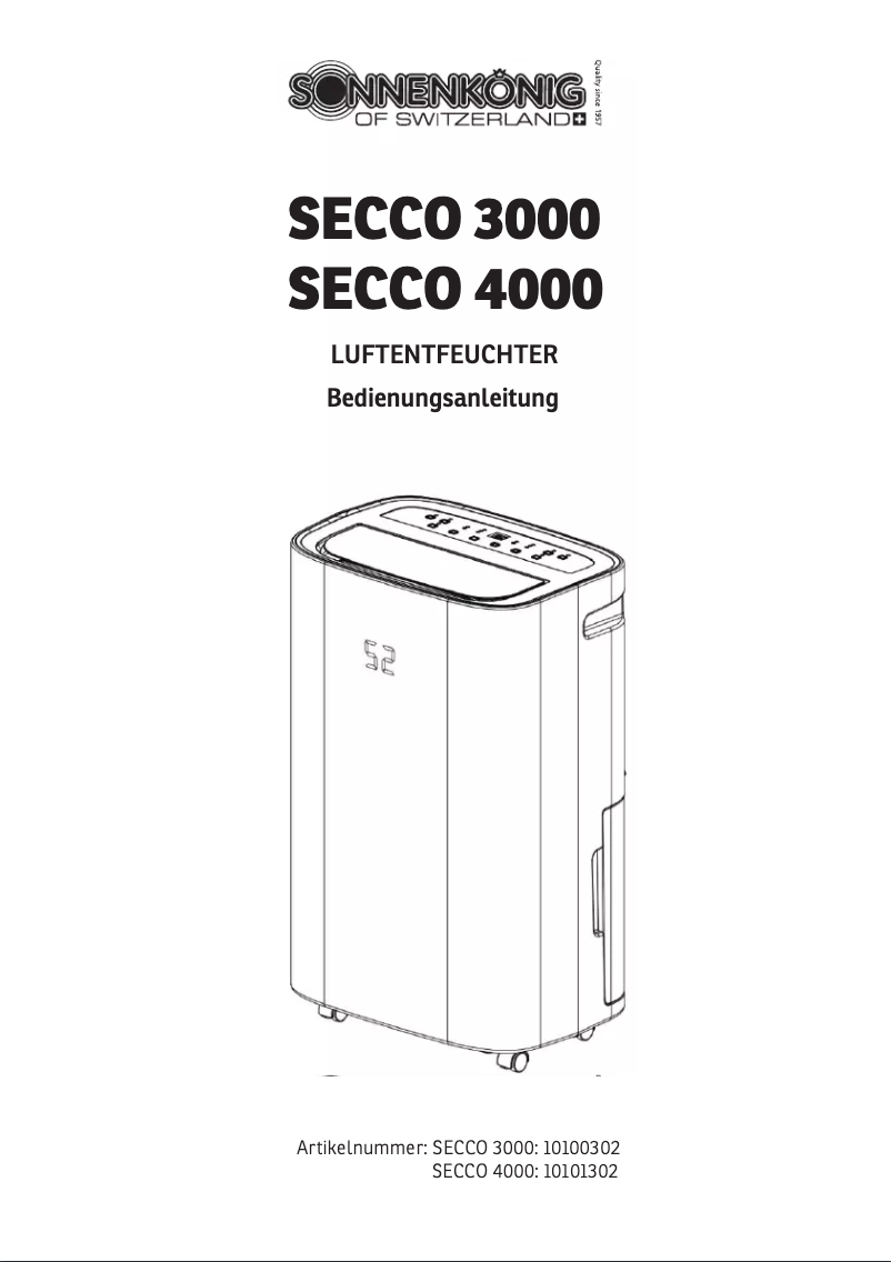 First page image of the manual for Secco 4000