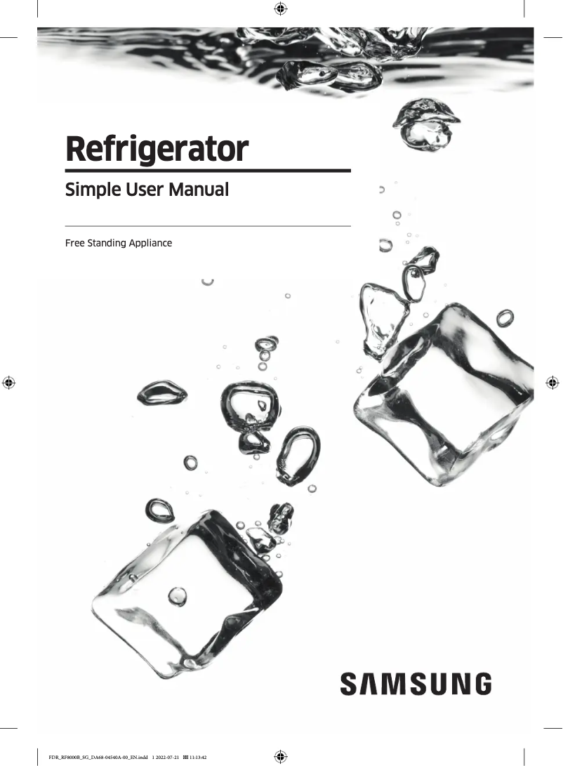 First page image of the manual for RF30BB620012