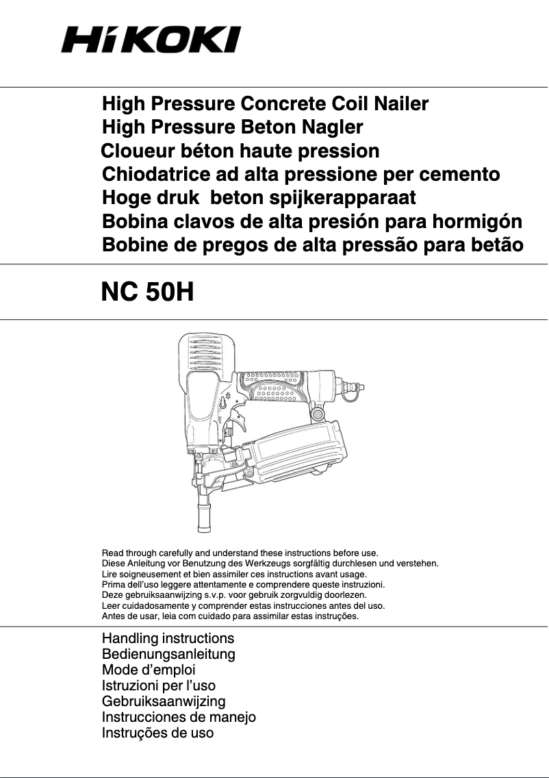 First page image of the manual for NC50H