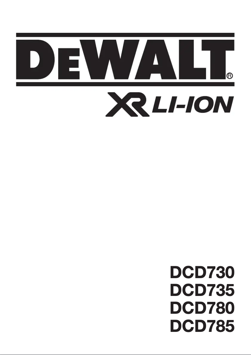 Page 1 of the manual User Manual DeWalt DCD730M2