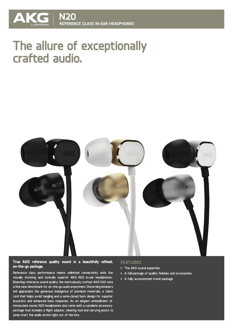 First page image of the manual for N20