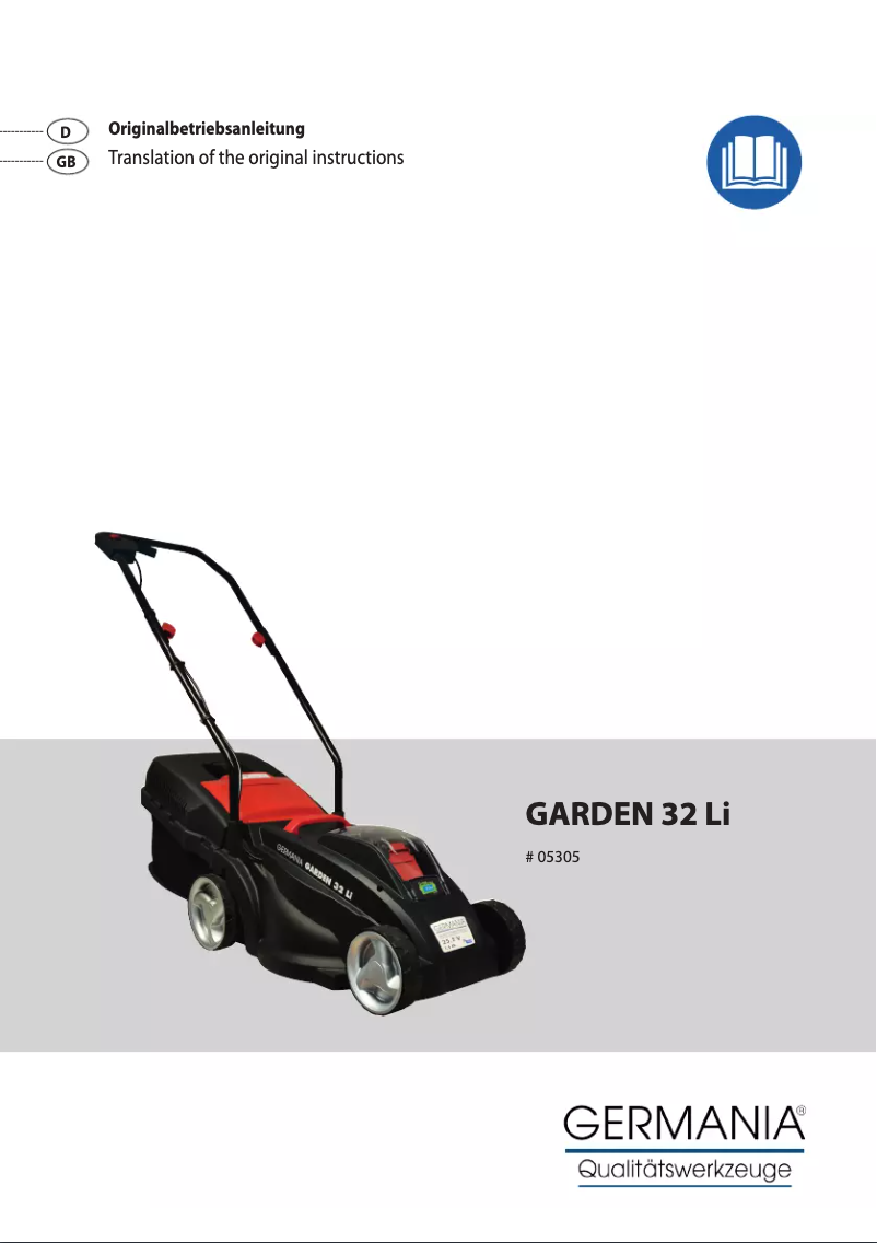 First page image of the manual for Garden 23 Li