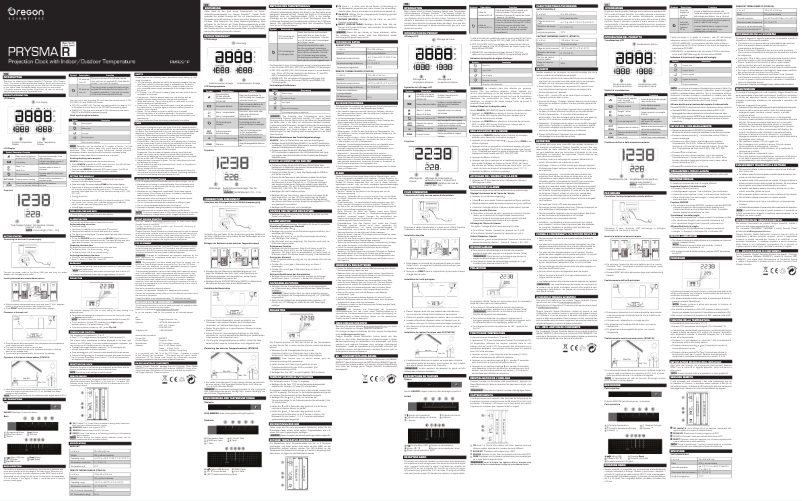 Page 1 of the manual User Manual Oregon Scientific RMR221P-BK
