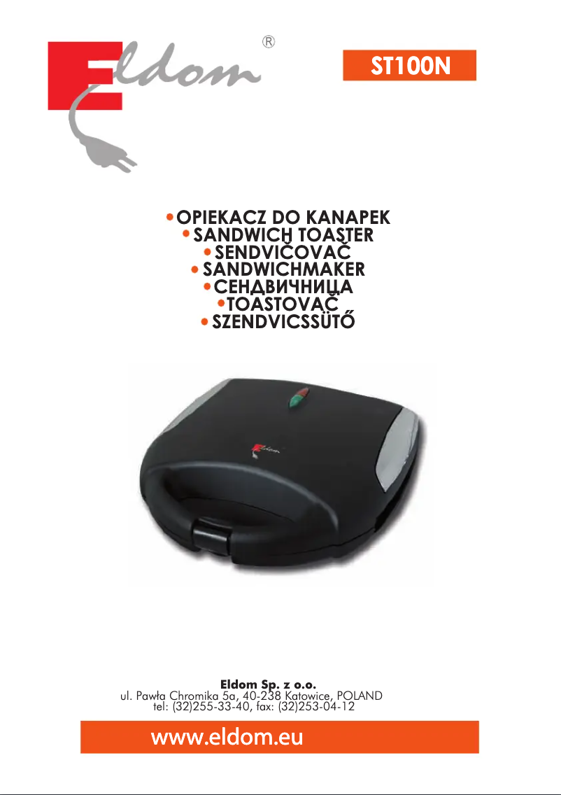 Page 1 of the manual User Manual Eldom ST100N