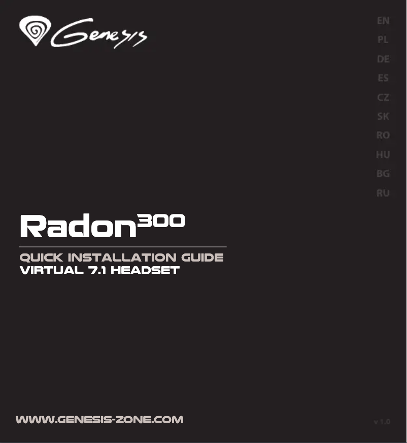 First page image of the manual for Radon 300