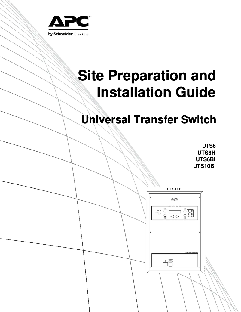 First page image of the manual for UTS10BI
