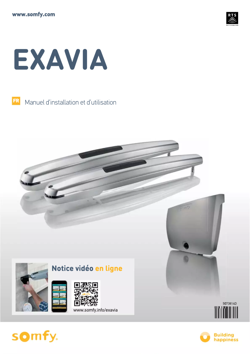 Page 1 of the manual User Manual Somfy Exavia Star