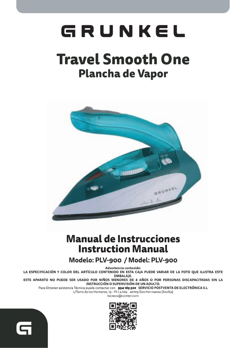 Page 1 of the manual User Manual Grunkel PLV-900