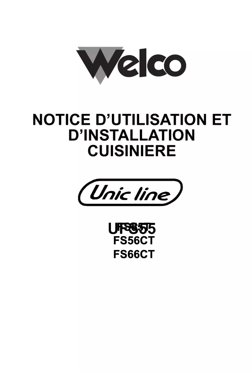 Page 1 of the manual User Manual Welco FS55T