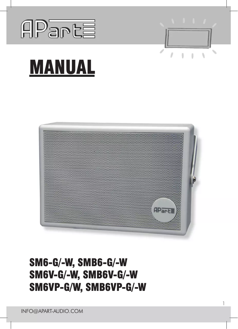 First page image of the manual for SM6-W