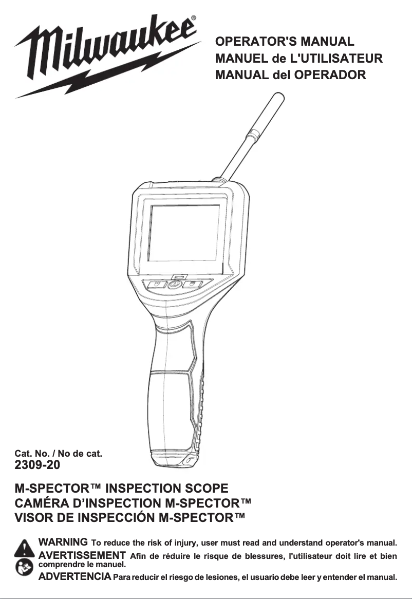 First page image of the manual for 2309-20