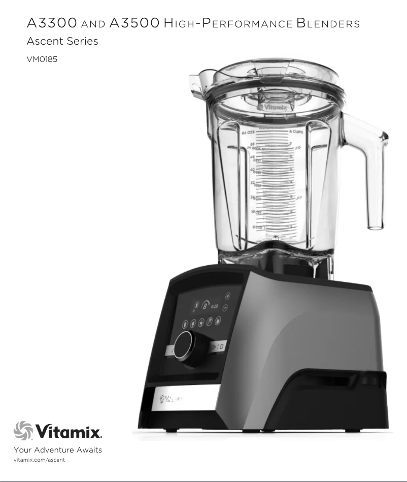 Page 1 of the manual User Manual Vitamix Ascent A3300