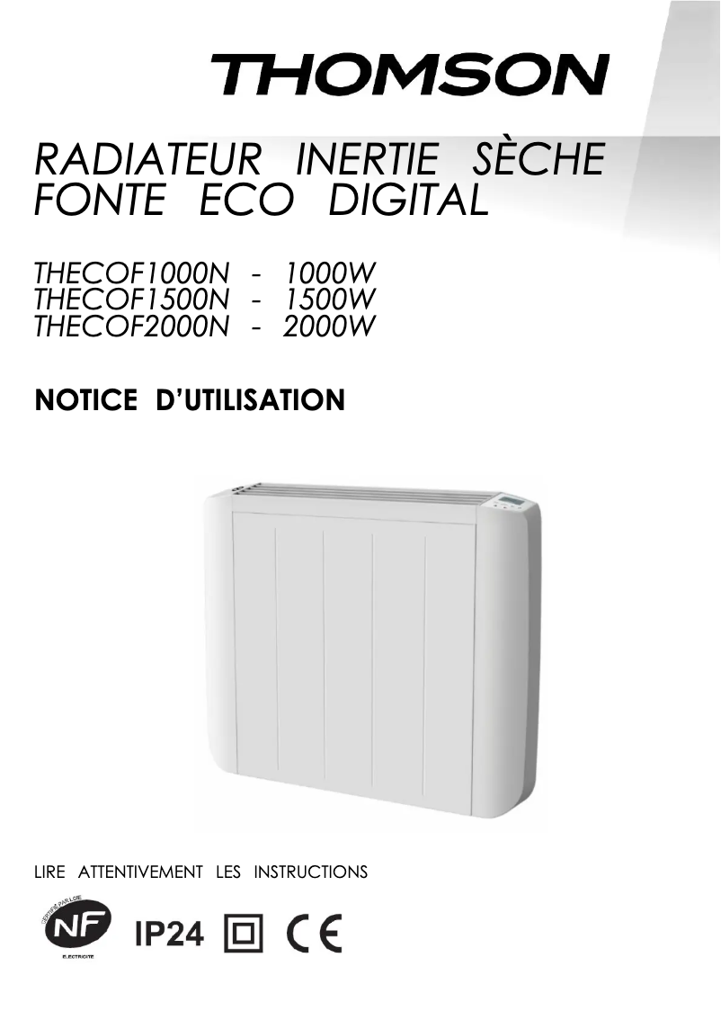 First page image of the manual for THECOF2000N