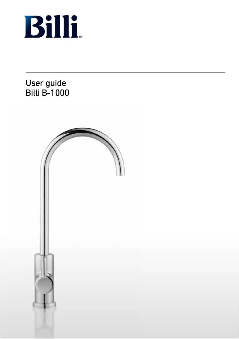 Page 1 of the manual User Manual Billi B-1000