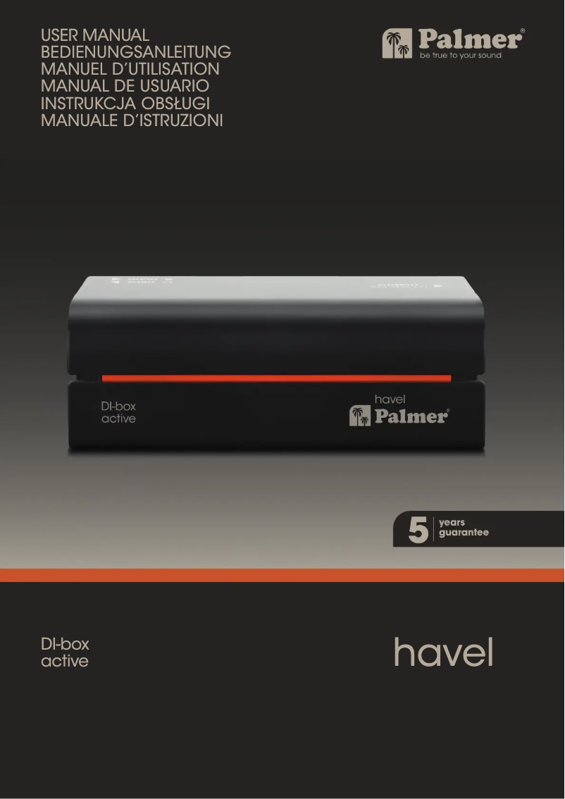 Page 1 of the manual User Manual Palmer RIVER havel