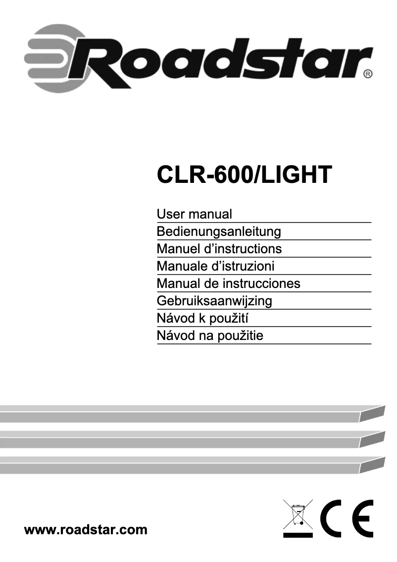First page image of the manual for CLR-600/LIGHT