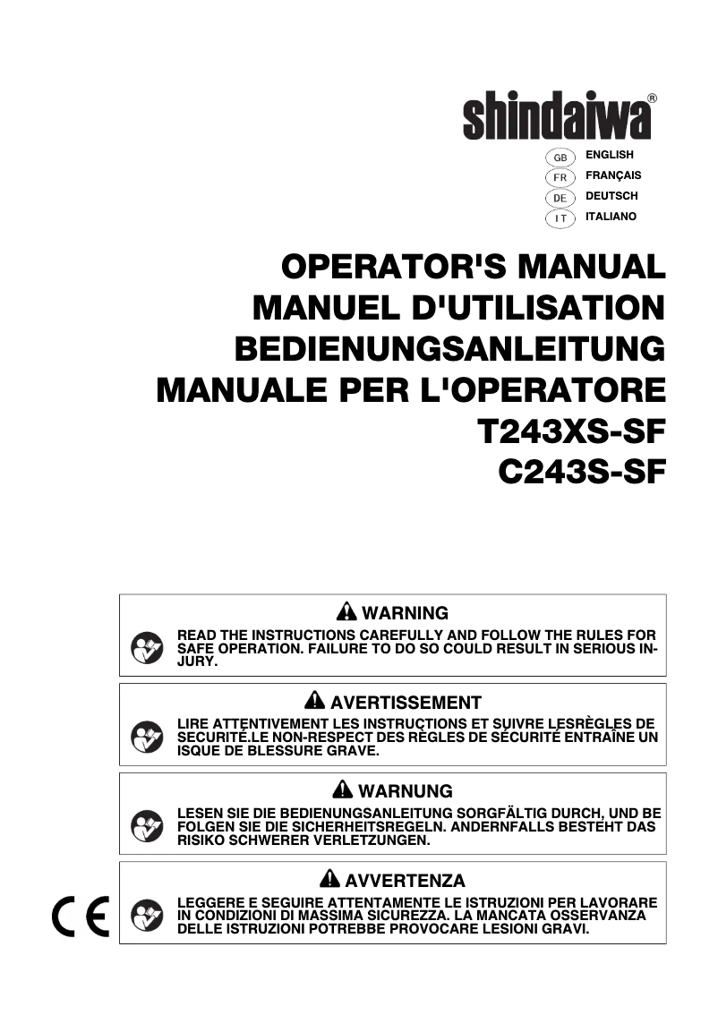 First page image of the manual for C243S-SF