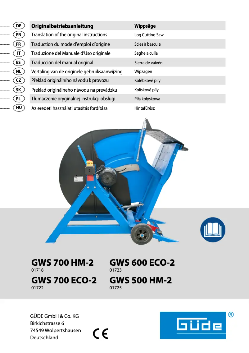 Page 1 of the manual User Manual Güde GWS 500 HM-2