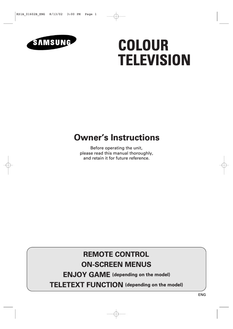 Page 1 of the manual User Manual Samsung CF21F32Z