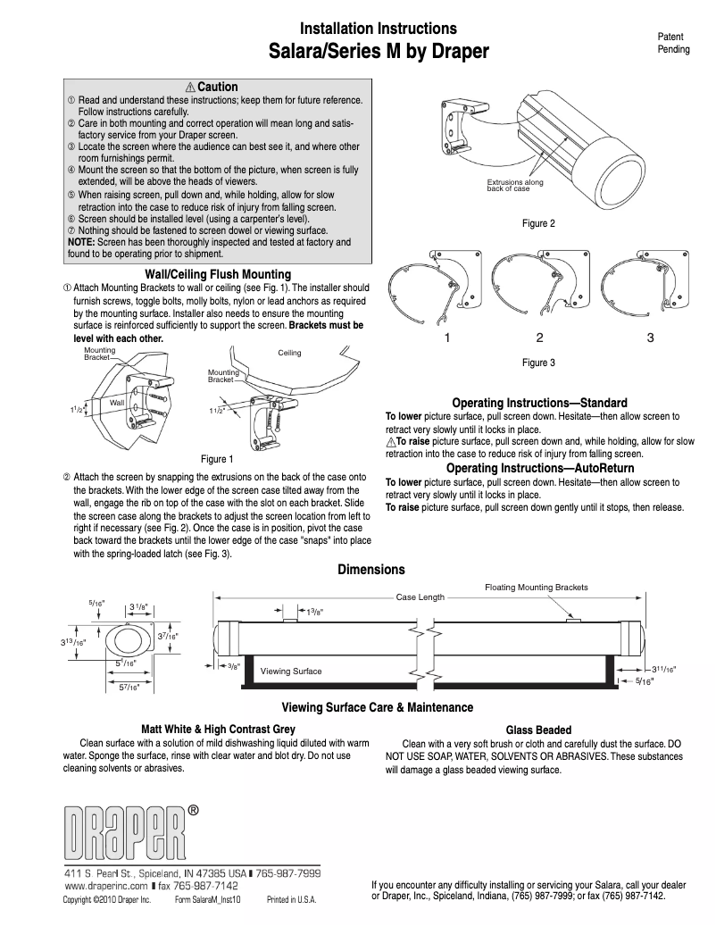 First page image of the manual for Salara M