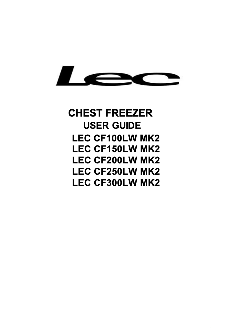 Page 1 of the manual User Manual LEC CF200L