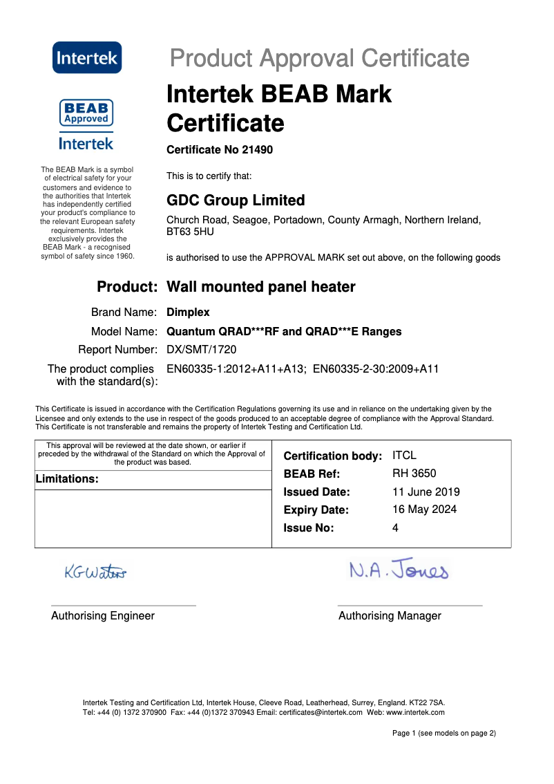 First page image of the manual for QRAD200E