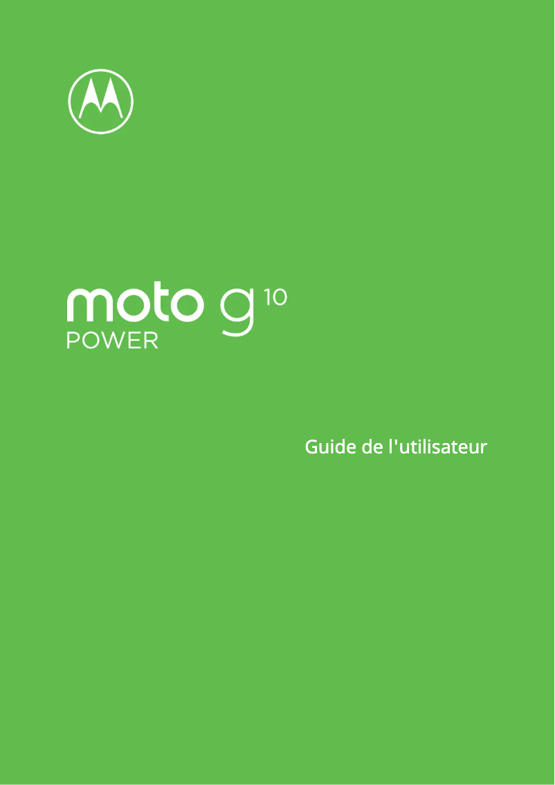 First page image of the manual for Moto G10 Power